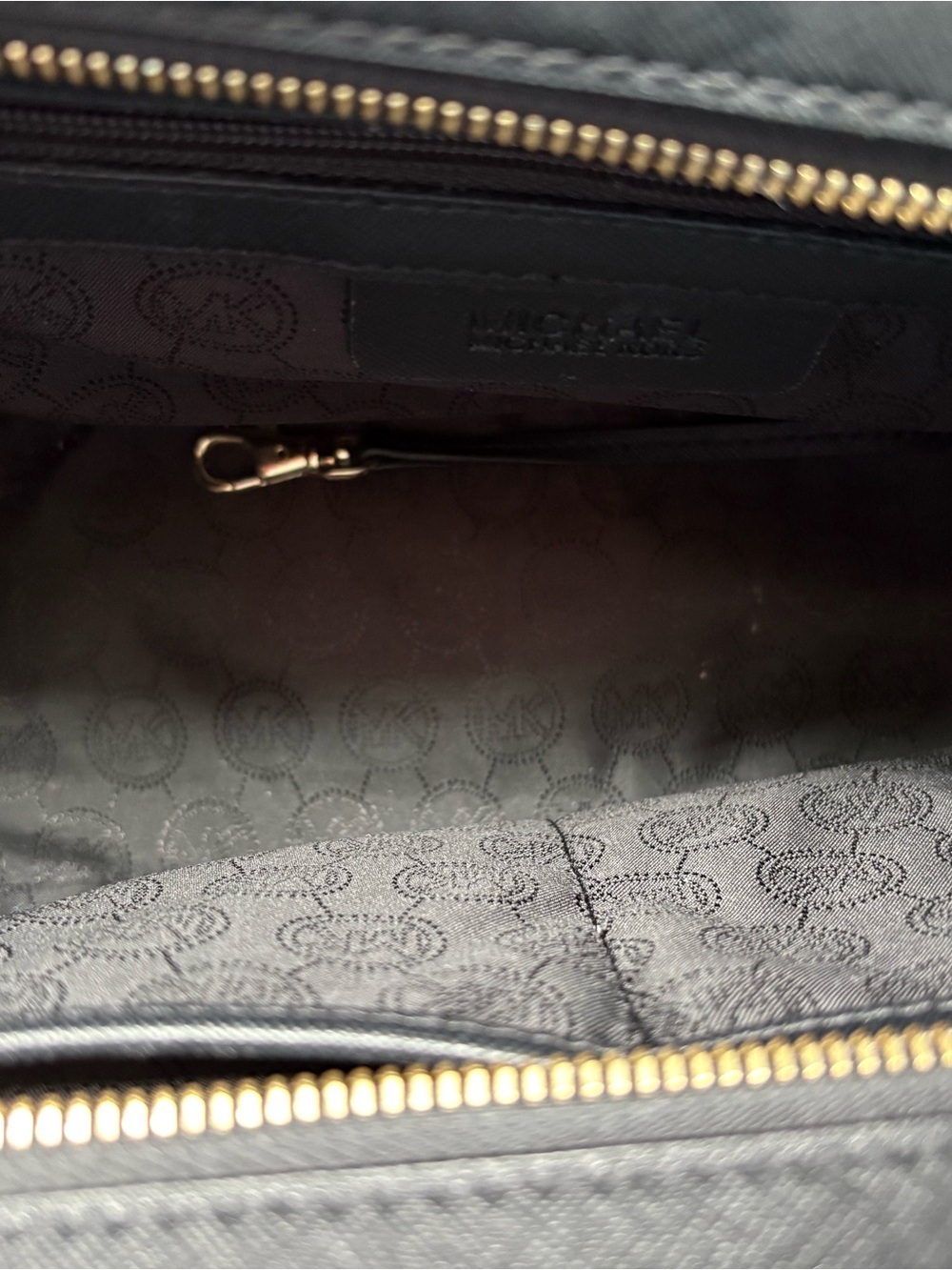 Michael Kors Black Leather Top-Handle Satchel with Gold Hardware - Picture 7 of 10